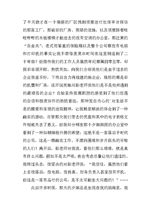 会计事务所实习生总结