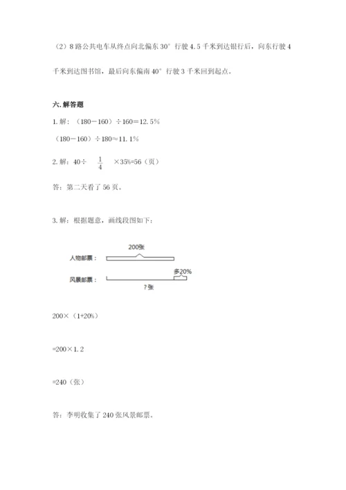 人教版六年级上册数学期末测试卷附答案【名师推荐】.docx