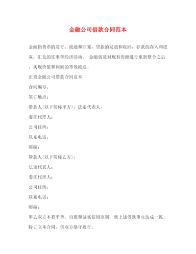 2023年金融公司借款合同范本.docx