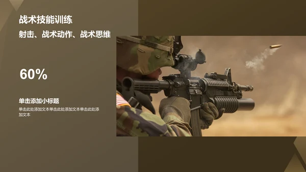 绿色商务风军事部队PPT模板