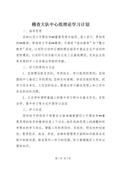 稽查大队中心组理论学习计划.docx