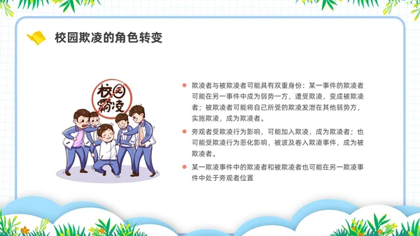 简约插画校园霸凌主题班会PPT课件