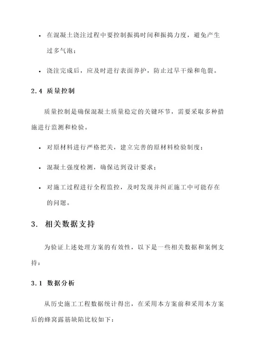 砼蜂窝露筋处理方案