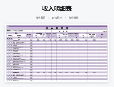 收入明细表