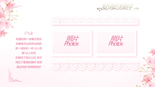 粉色唯美我们的婚礼动态PPT模板