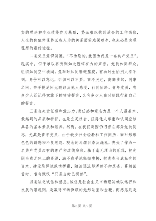 浅论新时期青年党员的先进性.docx