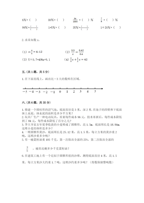 苏教版六年级数学小升初试卷有精品答案.docx