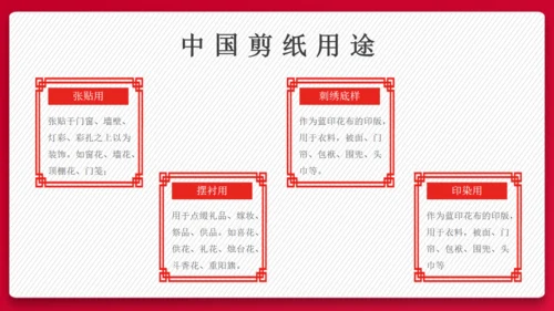 中国传统文化剪纸舞狮通用PPT模板