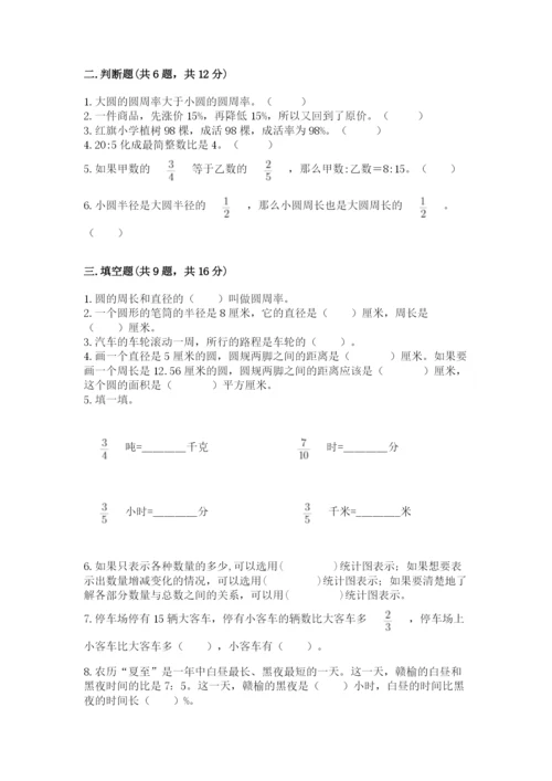 小学数学六年级上册期末考试试卷精品（典优）.docx