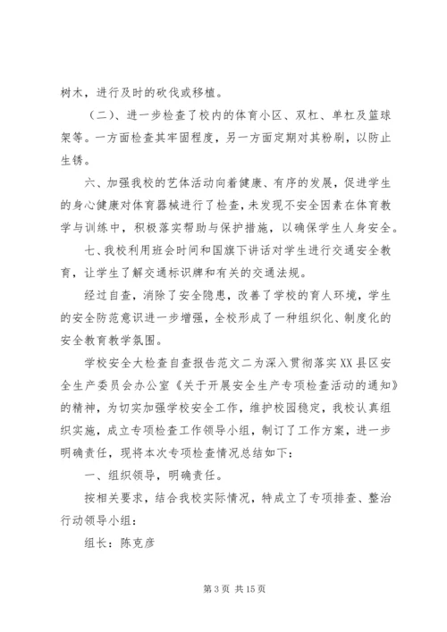 学校安全大检查自查报告.docx