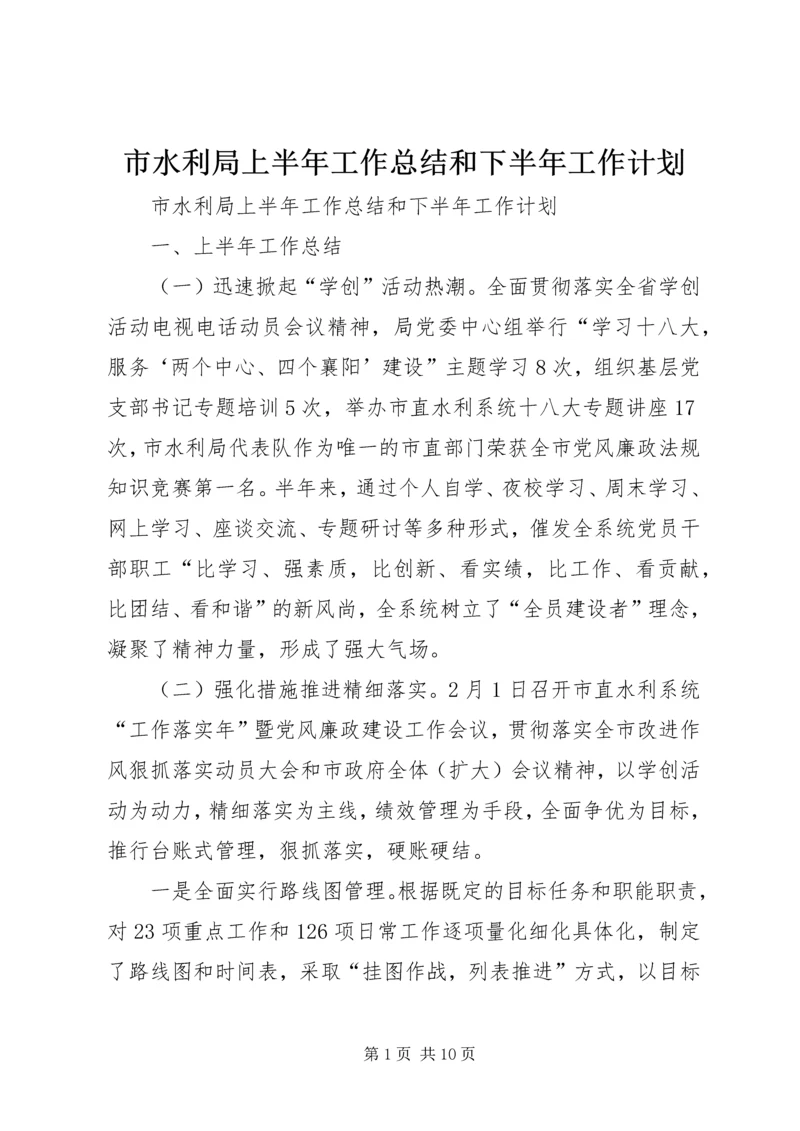 市水利局上半年工作总结和下半年工作计划_1 (2).docx