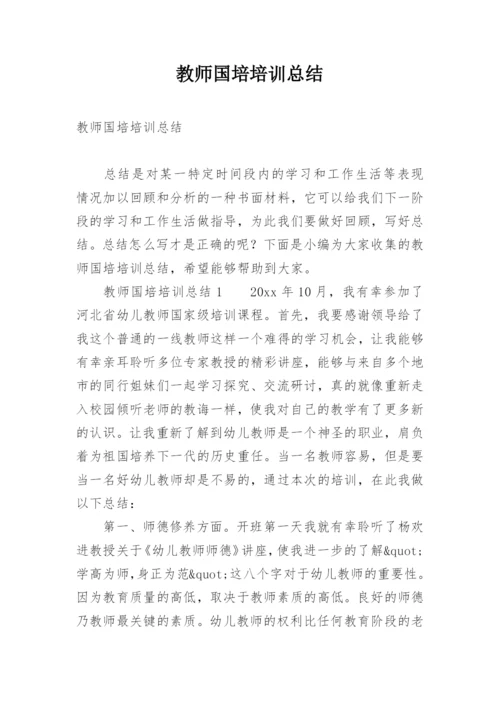 教师国培培训总结.docx