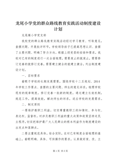 龙尾小学党的群众路线教育实践活动制度建设计划.docx