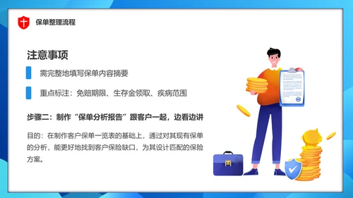 保单整理分享保险知识PPT模板