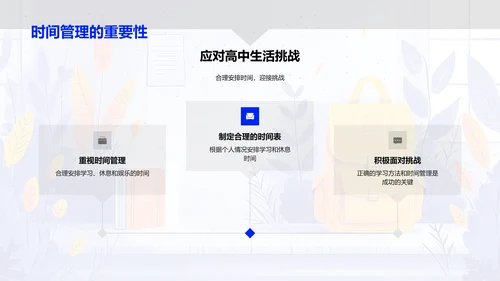 高中生活适应指南PPT模板