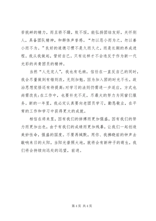 共青团员个人自我鉴定范文.docx