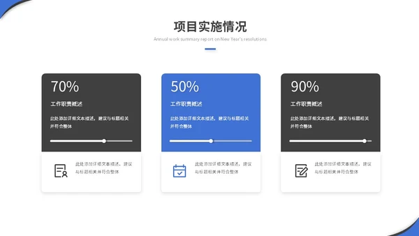 简约商务项目汇报项目报告工作汇报工作总结ppt模板