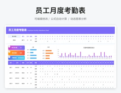 员工月度考勤表