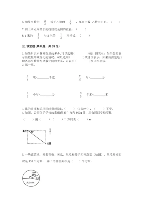 人教版数学六年级上册期末考试卷（典型题）word版.docx