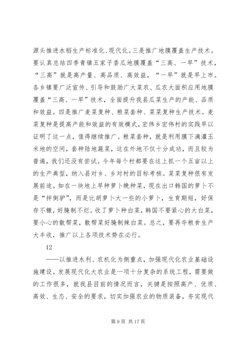 副县长在全县农村工作会议上的讲话_1.docx