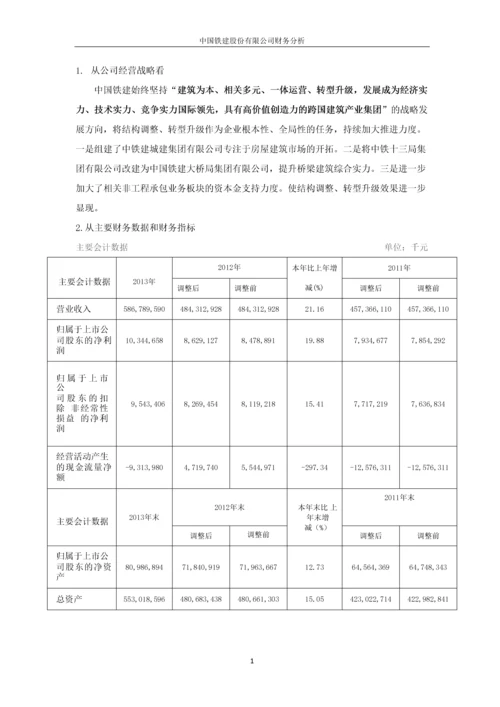 中国铁建股份有限公司财务分析.docx