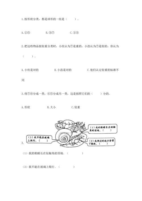 教科版一年级下册科学期末测试卷（全优）word版.docx