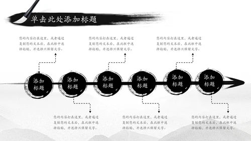 水墨中国风古筝文化PPT模板