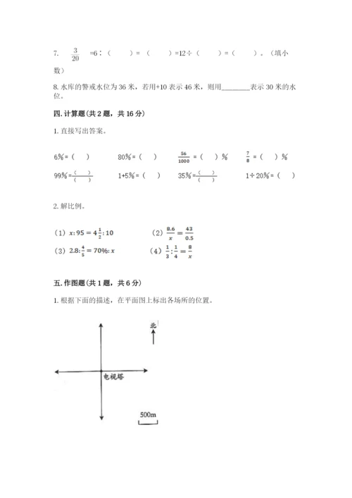 北师大版小学六年级下册数学期末检测试题精品（名师推荐）.docx