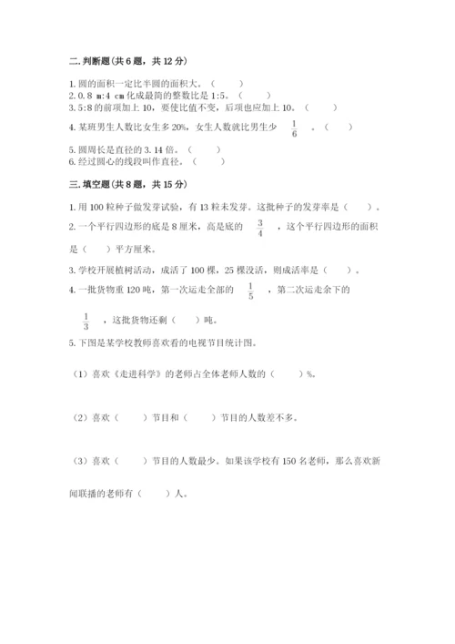 小学六年级数学上册期末考试卷（考试直接用）.docx