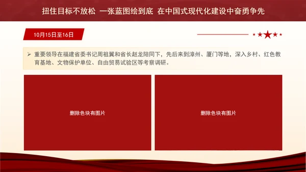 2024年福建考察学习扭住目标不放松一张蓝图绘到底党课PPT课件