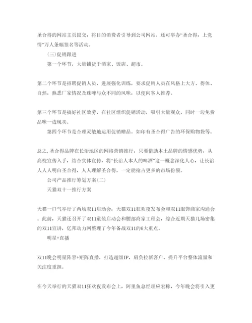 精编公司产品推广策划方案.docx