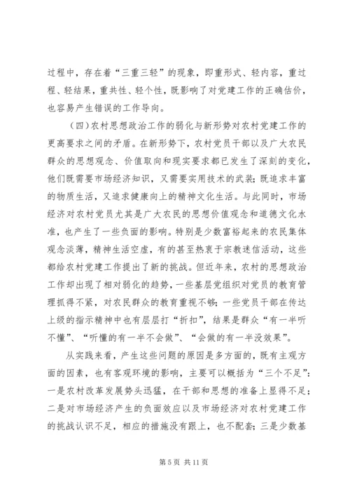 对农村基层党组织建设的调研分析.docx