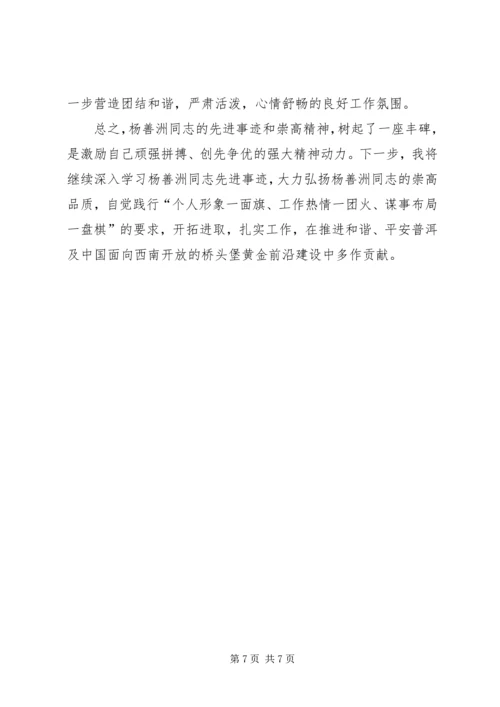学习杨善洲精神个人党性分析报告.docx