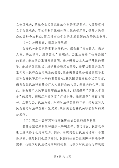 人民警察执法工作自查报告.docx