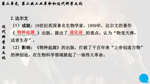 第二单元 第二次工业革命和近代科学文化  单元复习课件