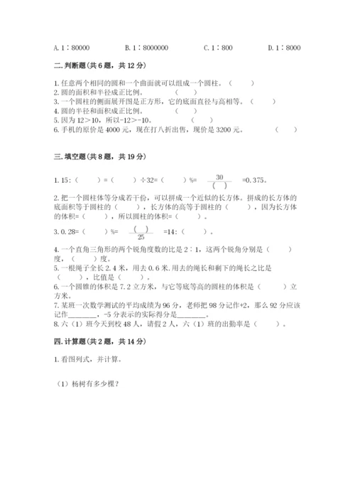 乾安县六年级下册数学期末测试卷精选.docx