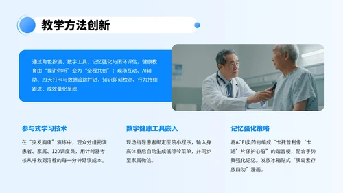 蓝色商务风医疗健康教育讲座PPT