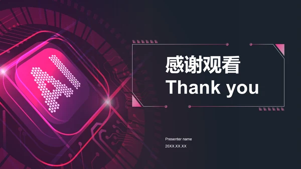 红色科技风商业计划书创业路演PPT模板