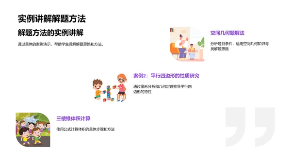 初中空间几何教学PPT模板