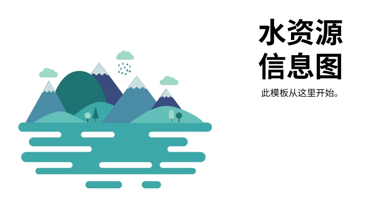 水资源生态信息图表通用PPT模板