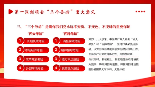 三个务必二十大精神党课PPT课件