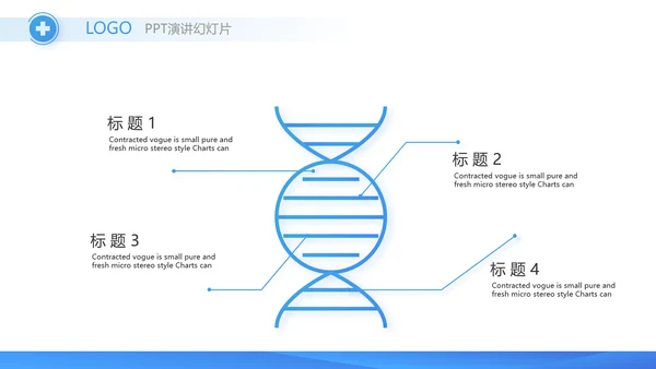 蓝色创意手术室医疗废物管理PPT动态模板