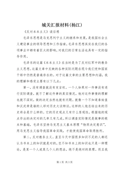 城关汇报材料(杨江) (3).docx