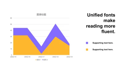 扁平PPT面积图