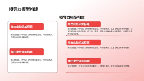 红色党政风领导力提升PPT模板