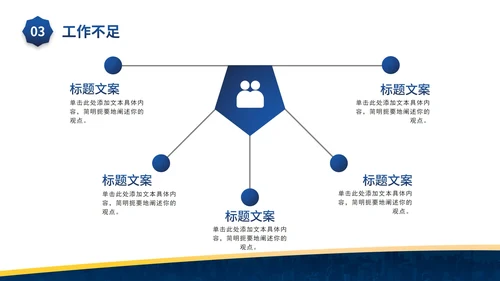 黄蓝简约年中总结及未来规划PPT模板