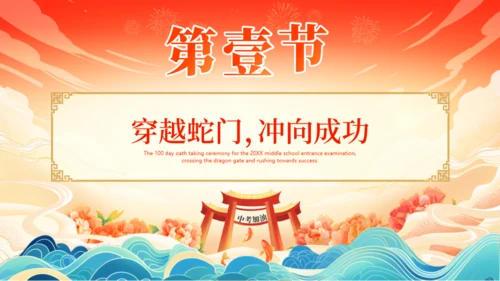 努力学习冲刺百日赢在中考通用PPT模板