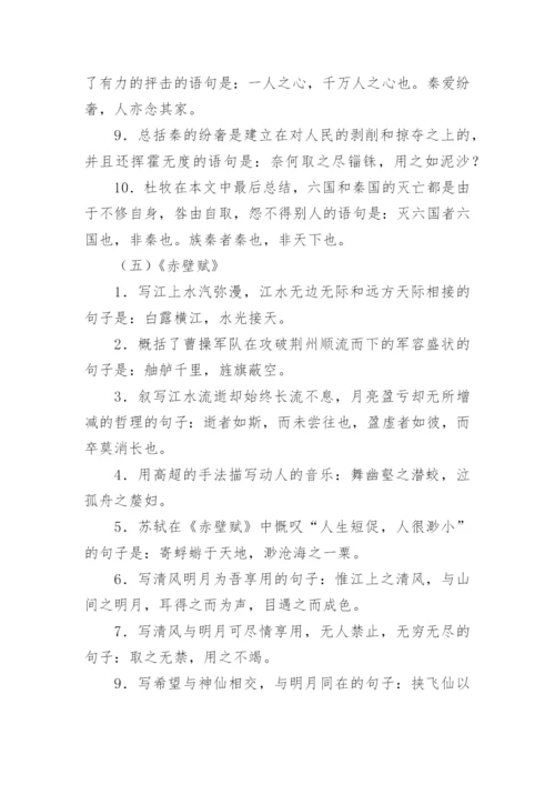 高中必背古诗文情景默写理解性默写及答案.docx