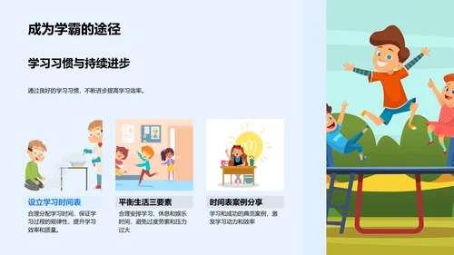 学霸行为习惯指导PPT模板