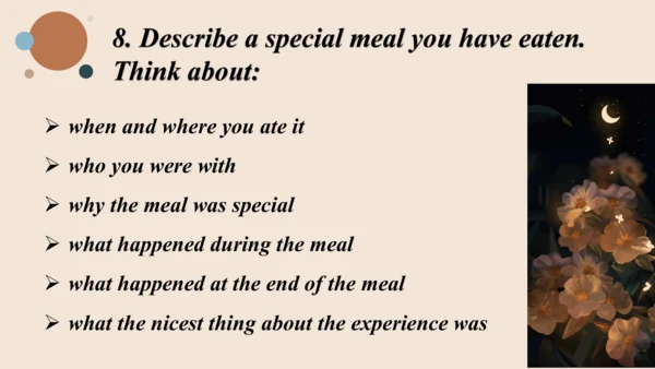 Module 6 Eating together Unit 3 Language in use  课